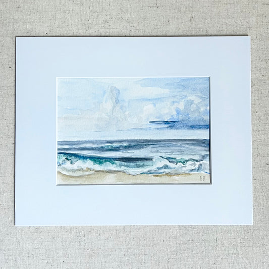 Watercolor Ocean Original Painting