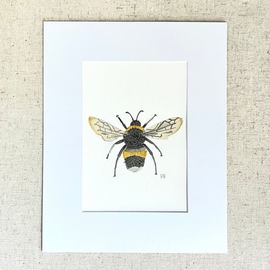 “Queen Bee” Bumblebee Original Watercolor Painting