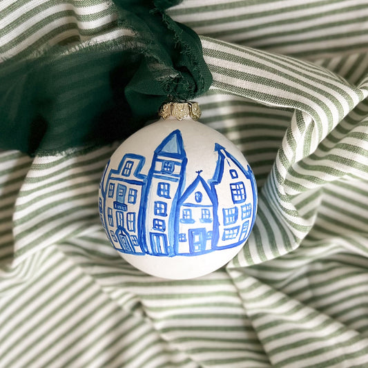 Blue Dutch Houses - The Holland Ornament Collection