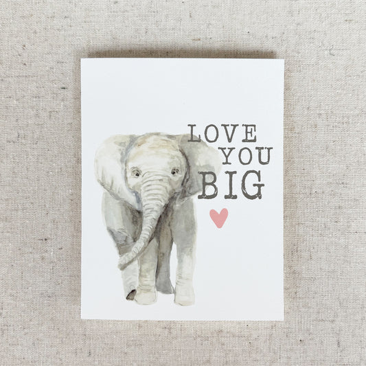 Love You Big Elephant Greeting Card