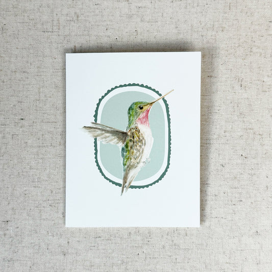 Hummingbird Heart Hum Greeting Card