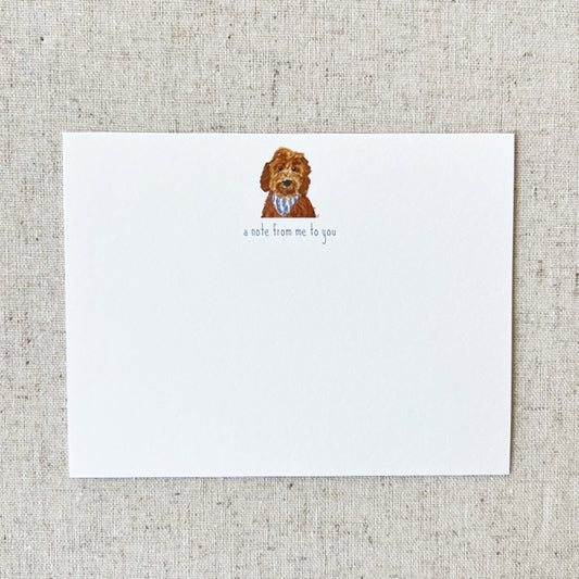 Brown Dog Card Stationery | Set of 8