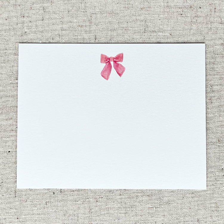 Pink Bow Card Stationery | Set of 8