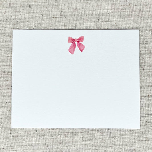 Pink Bow Card Stationery | Set of 8