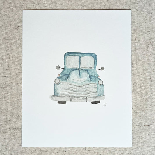 Blue Car 8x10 Print