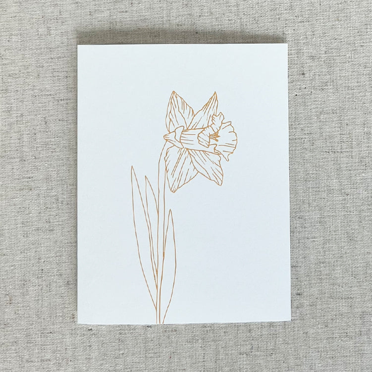 Daffodil Flower Thinking of You Greeting Card