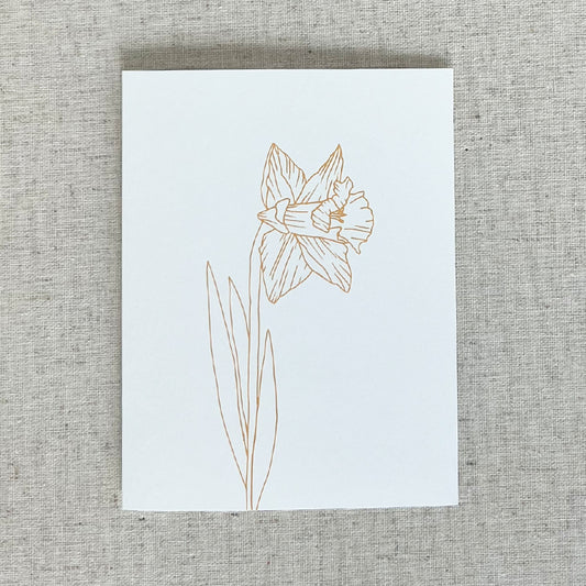 Daffodil Flower Thinking of You Greeting Card
