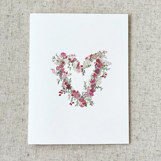 Floral Heart Folded Card Stationery | Set of 8