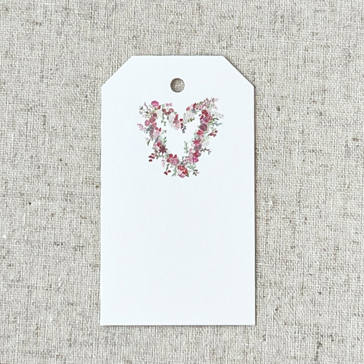 Floral Heart Gift Tag | Set of 10