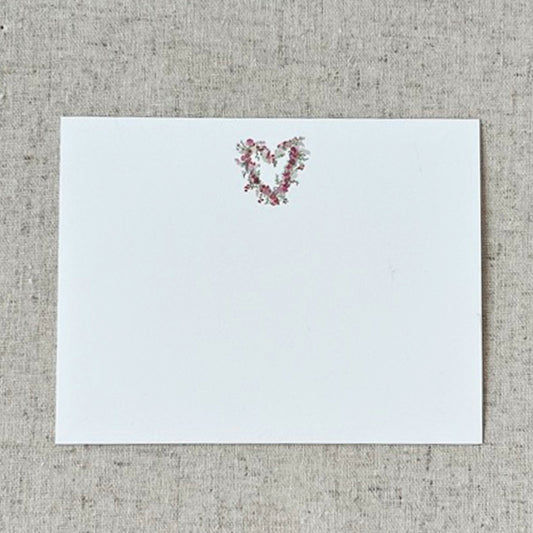 Floral Heart Card Stationery | Set of 8