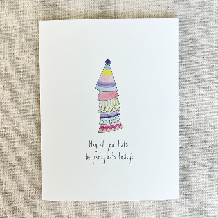Party Hats Birthday Greeting Card