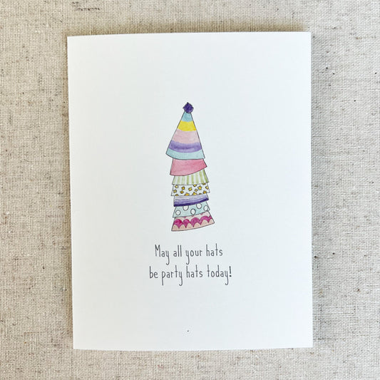 Party Hats Birthday Greeting Card