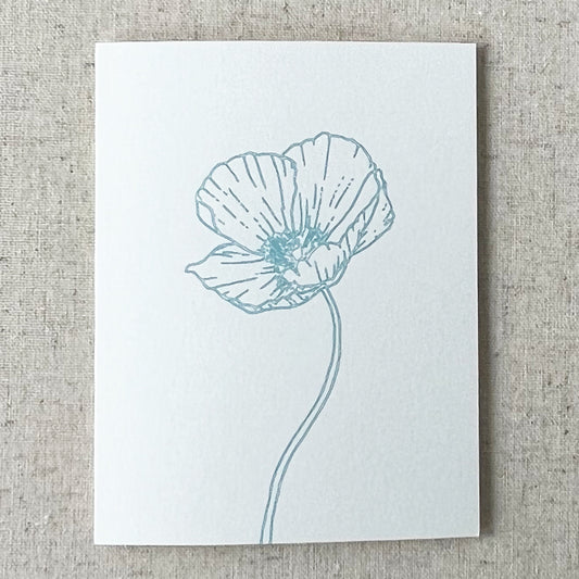 Poppy Flower One of a Kind Greeting Card
