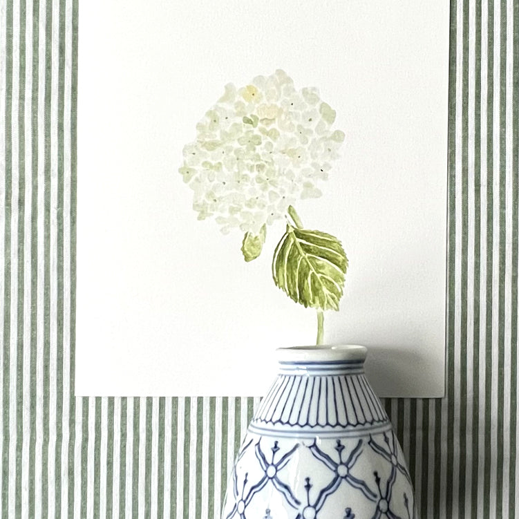 White Hydrangea Flower 8x10 Print
