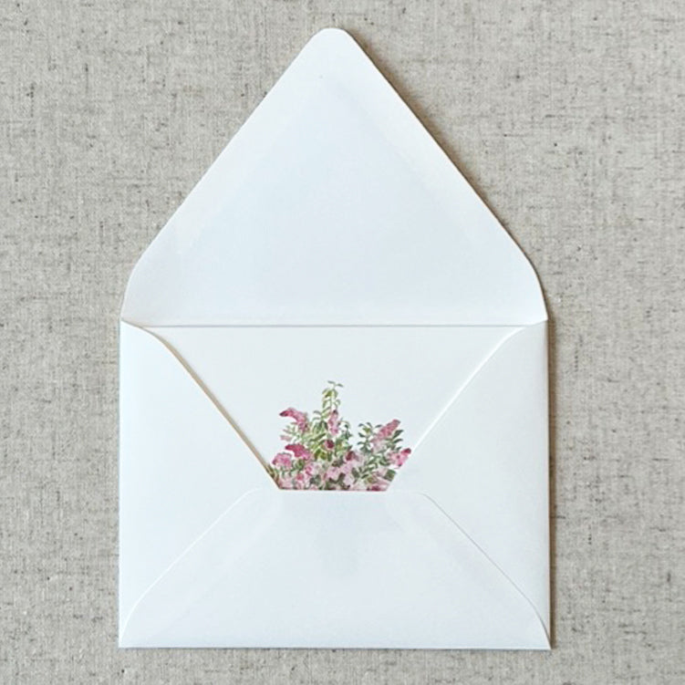 Vase of Pink Lilacs Folded Card Stationery | Set of 8