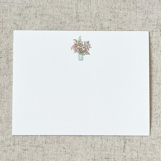 Vase of Pink Lilacs Card Stationery | Set of 8